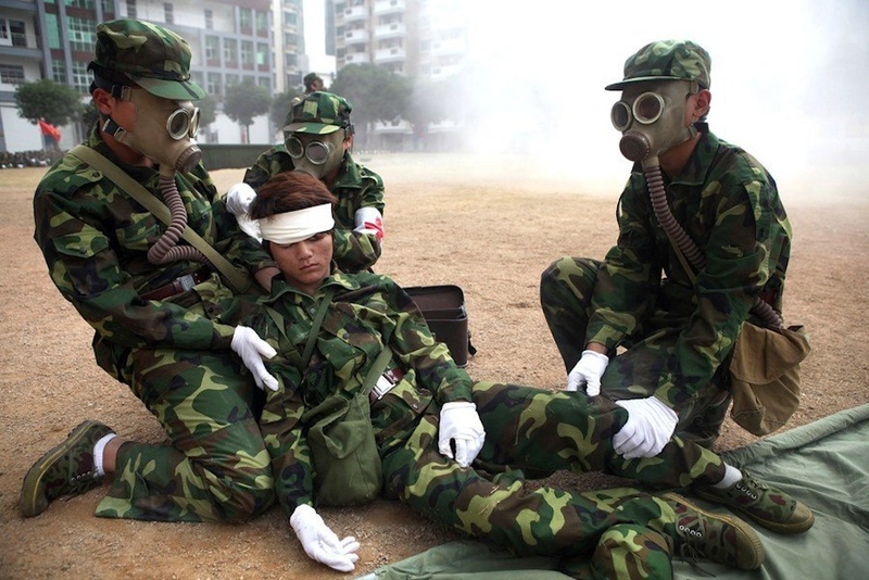 Illustration for article titled The Lighter Side Of China's Compulsory Military Training